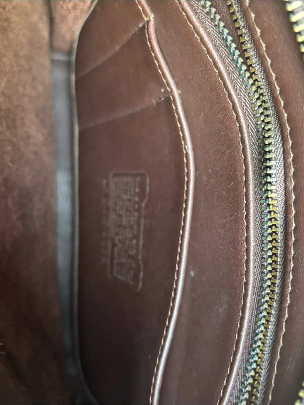Classic Brown VINTAGE COACH Leather Shoulder Bag